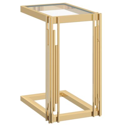 Estrel Small Accent Table in Gold 501-630GL_S 501 630GL S 2