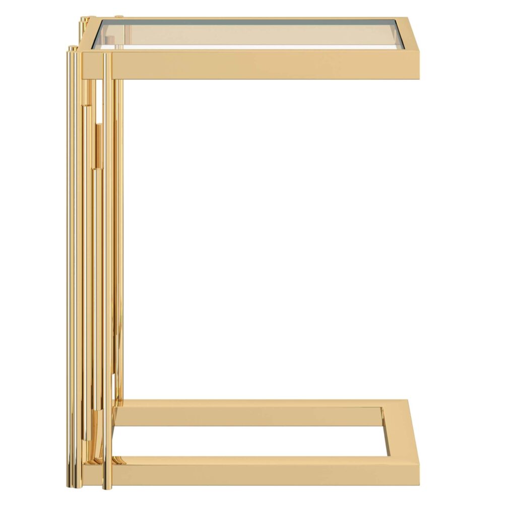 Estrel Small Accent Table in Gold - Image 4