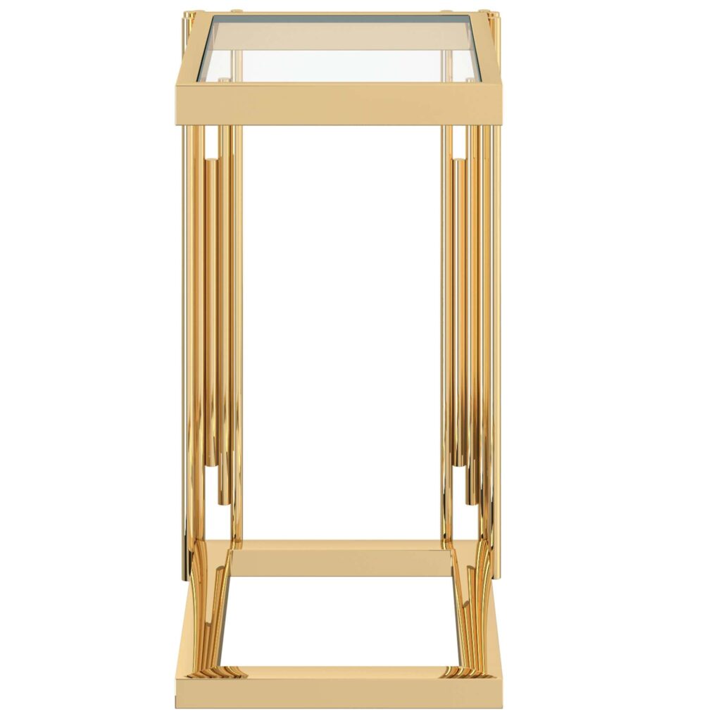 Estrel Small Accent Table in Gold - Image 5