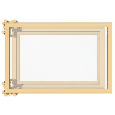 Estrel Small Accent Table in Gold 501-630GL_S 501 630GL S 5