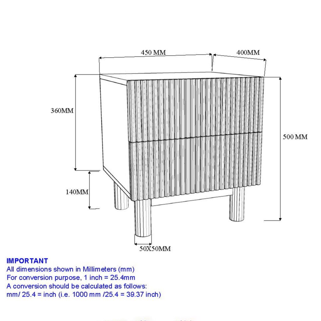 Sangra 2 Drawer Accent Table in Black - Image 8