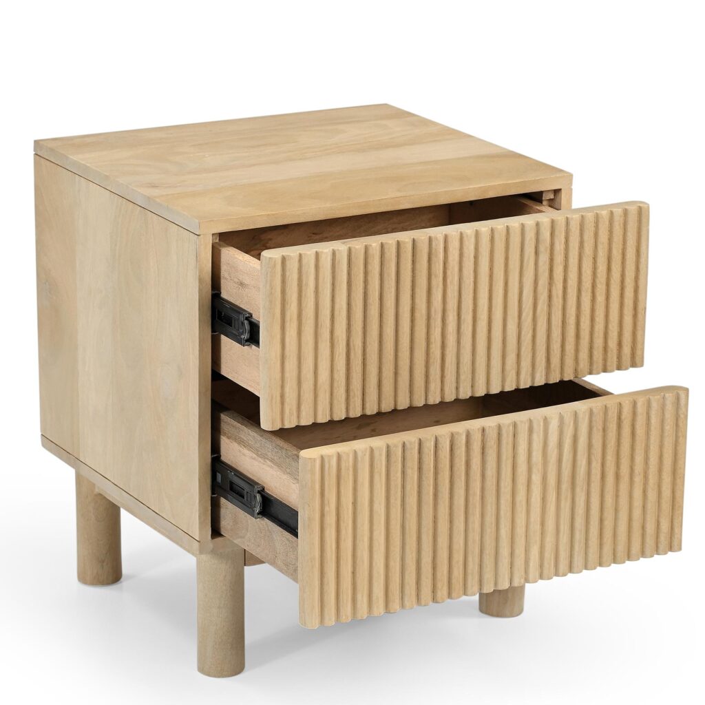 Sangra 2 Drawer Accent Table in Natural - Image 3