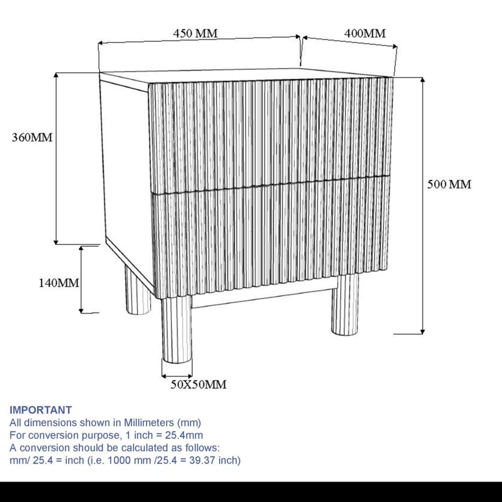 Sangra 2 Drawer Accent Table in Natural - Image 8
