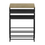 Bristol 3pc Accent Table Set in Antique Gold and Black 501-855GL_BK 501 855GL BK 4