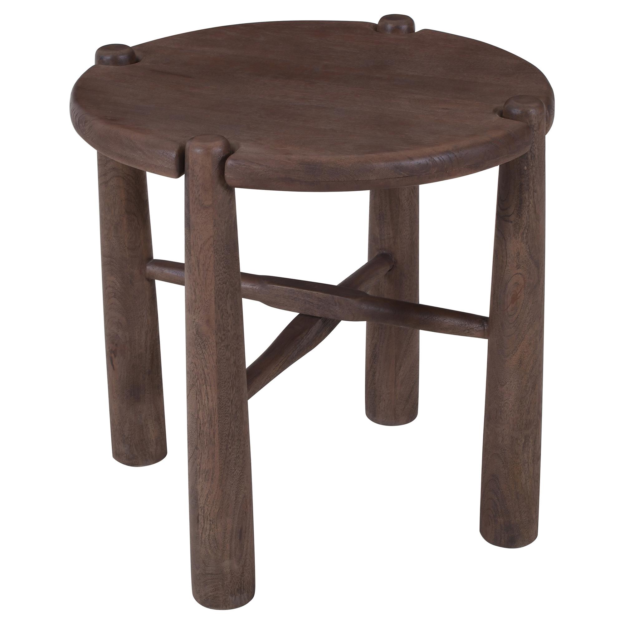 Carlyn Round Accent Table in Dark Walnut 1 Carlyn Round Accent Table in Dark Walnut