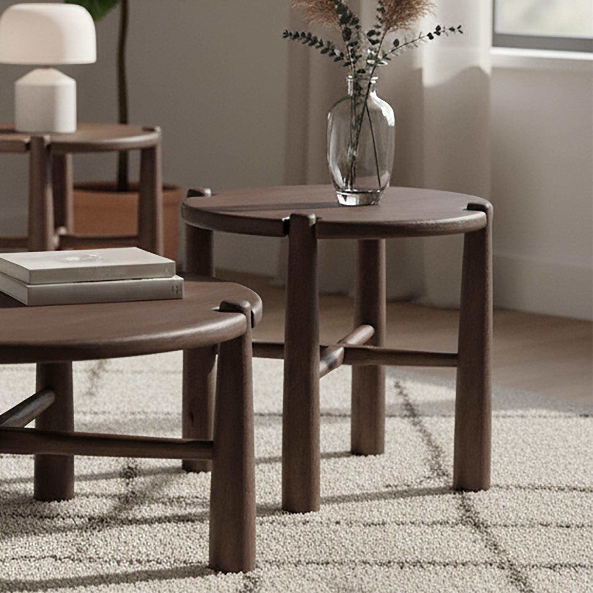 Carlyn Round Accent Table in Dark Walnut 2 Carlyn Round Accent Table in Dark Walnut - Image 2