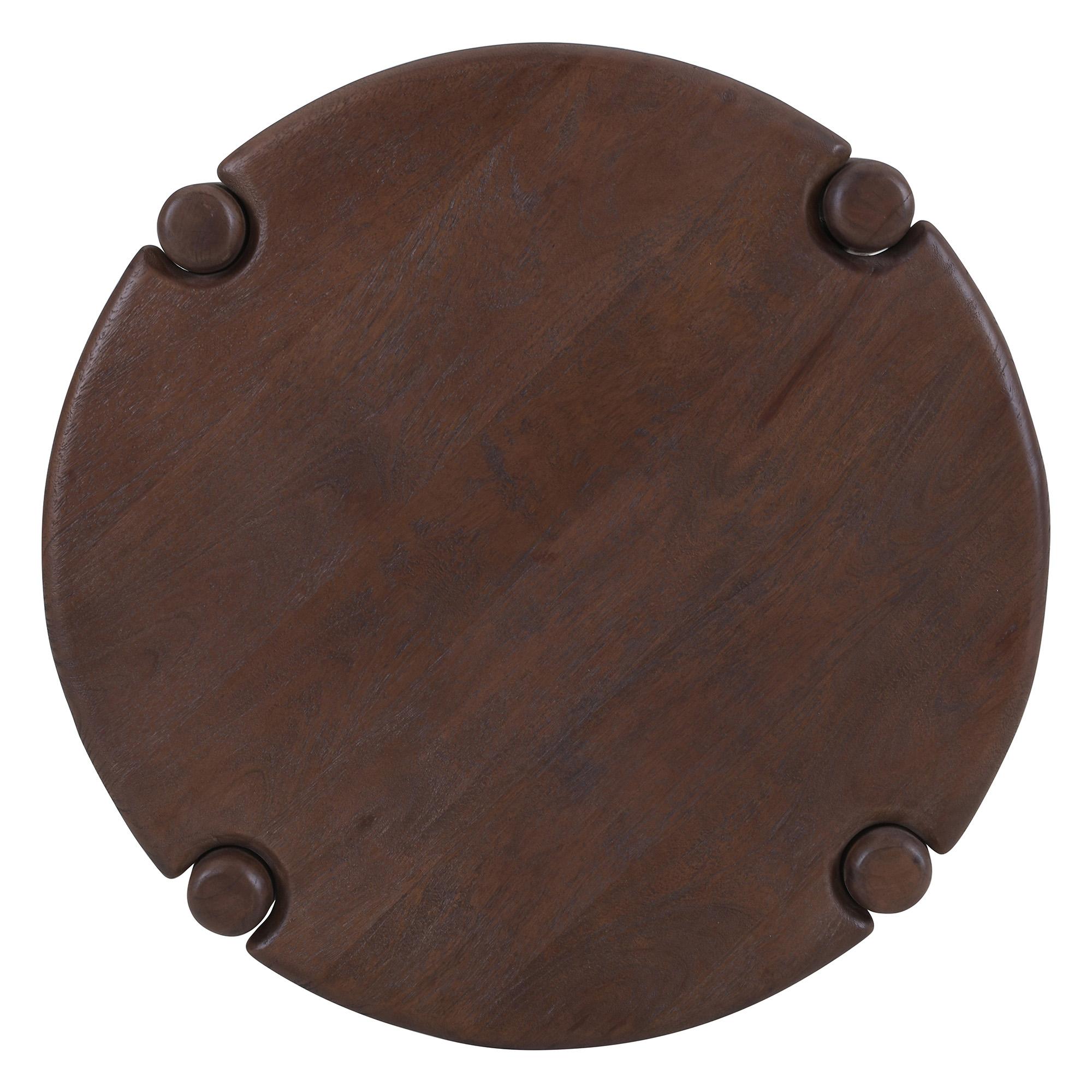 Carlyn Round Accent Table in Dark Walnut 6 Carlyn Round Accent Table in Dark Walnut - Image 6