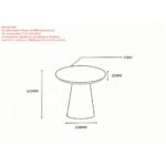 Galio Round Accent Table in White 501-915WT 501 915WT LD