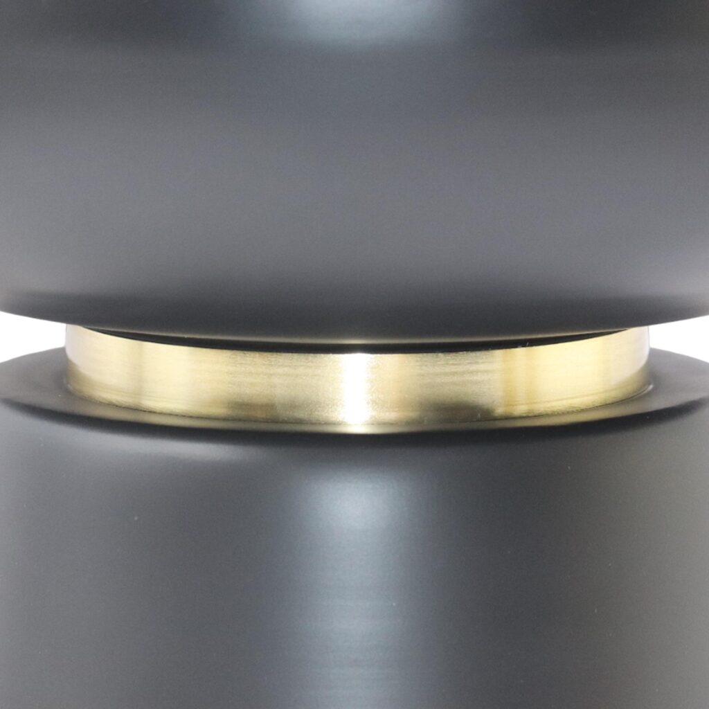 Alora Accent Table in Black and White and Brushed Gold - Image 3