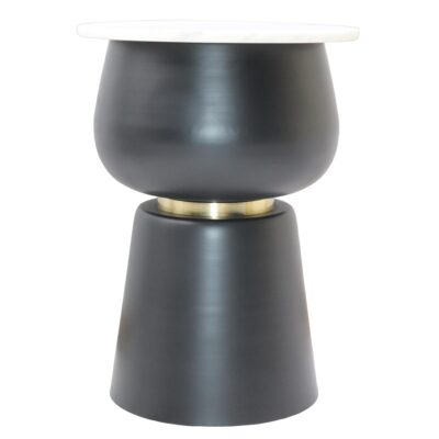 Alora Accent Table in Black and White and Brushed Gold 501-924WT 501 924WT 4