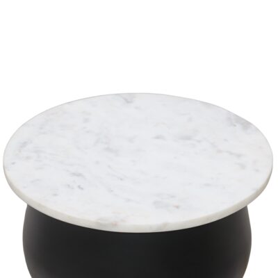 Alora Accent Table in Black and White and Brushed Gold 501-924WT 501 924WT 5