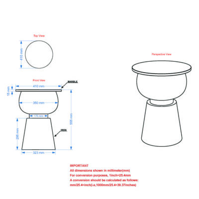 Alora Accent Table in Black and White and Brushed Gold 501-924WT 501 924WT LD