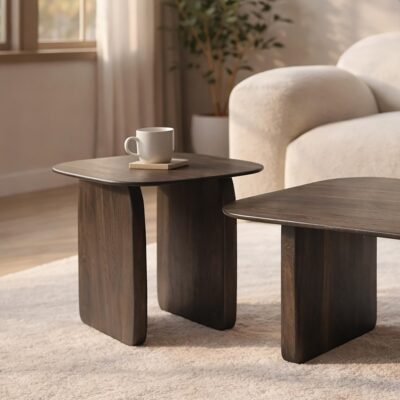 Bazul Organic Accent Table in Mocha 501-953MOC 501 953MOC 1