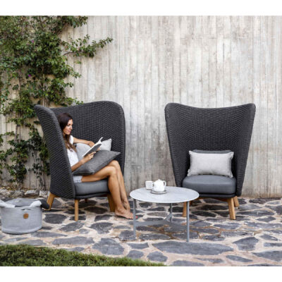 Peacock Wing Highback Chair W/Teak Legs 5460RODGT 5011AI 5460RODGT P70COG