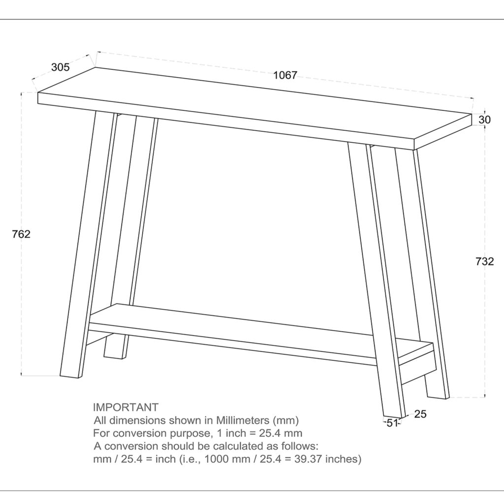 Volsa Console Table in Reclaimed - Image 8
