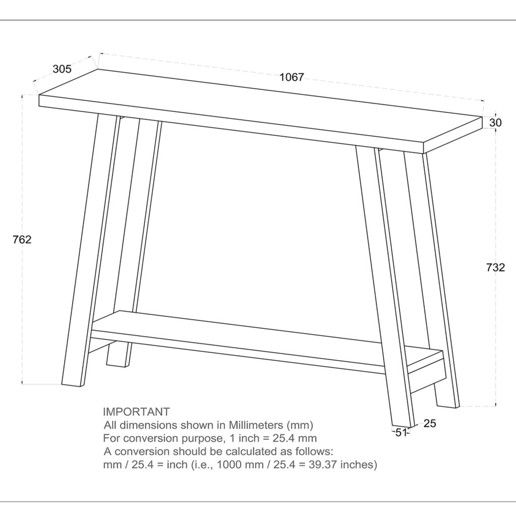 Volsa Console Table in Walnut - Image 8