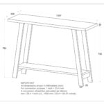 Volsa Console Table in Walnut 502-118WAL 502 118WAL LD