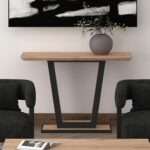 Forna Console Table in Natural and Black 502-161NAT 502 161NAT 1