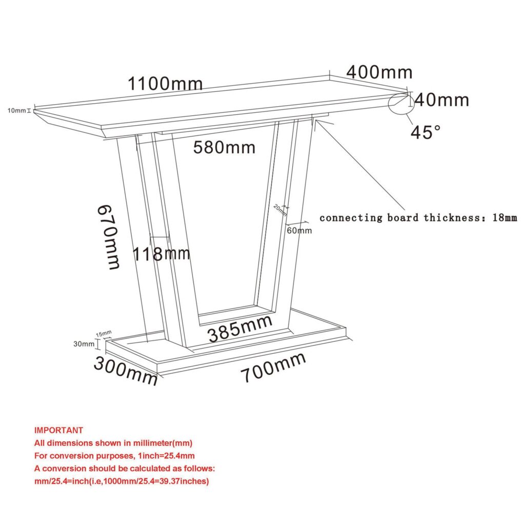 Forna Console Table in Natural and Black - Image 8