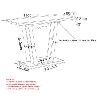 Forna Console Table in Natural and Black 502-161NAT 502 161NAT LD