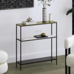 Izzy Console Table in Antique Gold and Black 502-179GL_BK 502 179GL BK 1