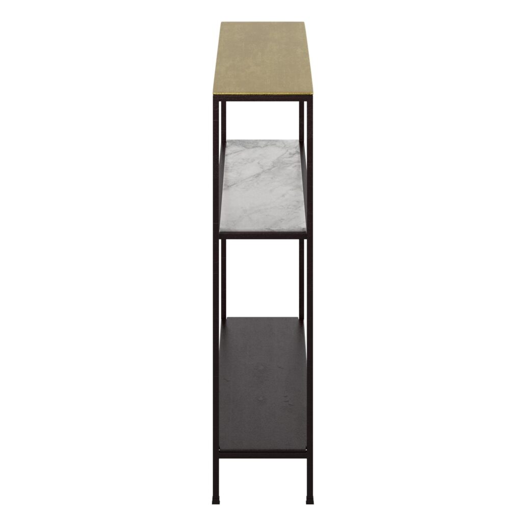 Izzy Console Table in Antique Gold and Black - Image 4