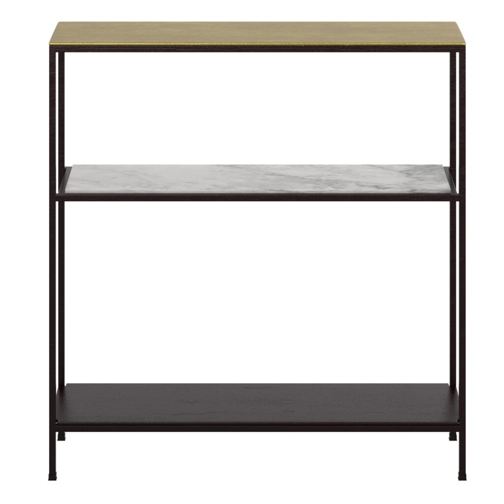 Izzy Console Table in Antique Gold and Black - Image 5
