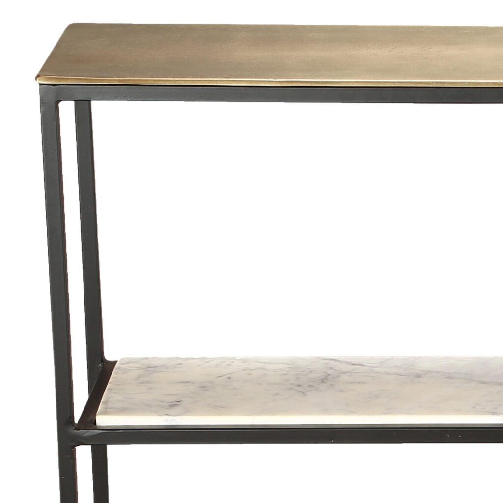 Izzy Console Table in Antique Gold and Black - Image 7