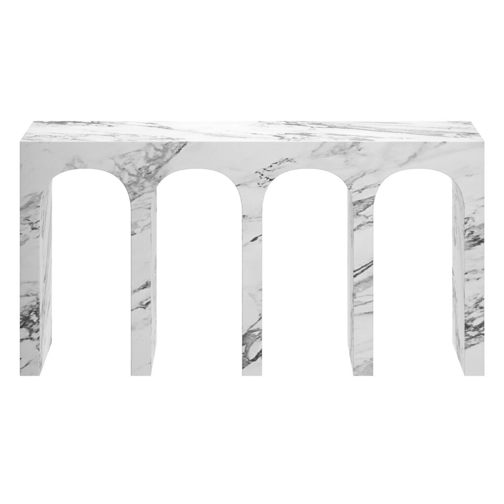 Atticus Contract Grade Grand Console Table in Bulgari White - Image 5
