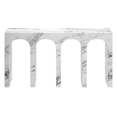 Atticus Contract Grade Grand Console Table in Bulgari White 12 Atticus Contract Grade Grand Console Table in Bulgari White 502-193BWT 502 193BWT 4
