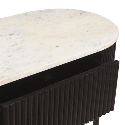 Reyna Console Table, 39" with Drawers in Black and White 502-248BLK 502 248BLK 5