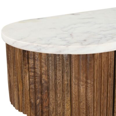 Reyna Console Table, 39" with Drawers in Walnut and White 502-248WAL 502 248WAL 5