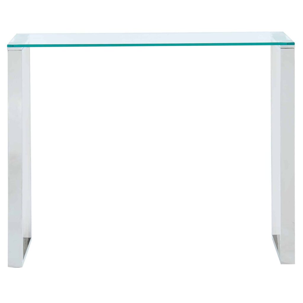Zevon Console/Desk in Silver - Image 4