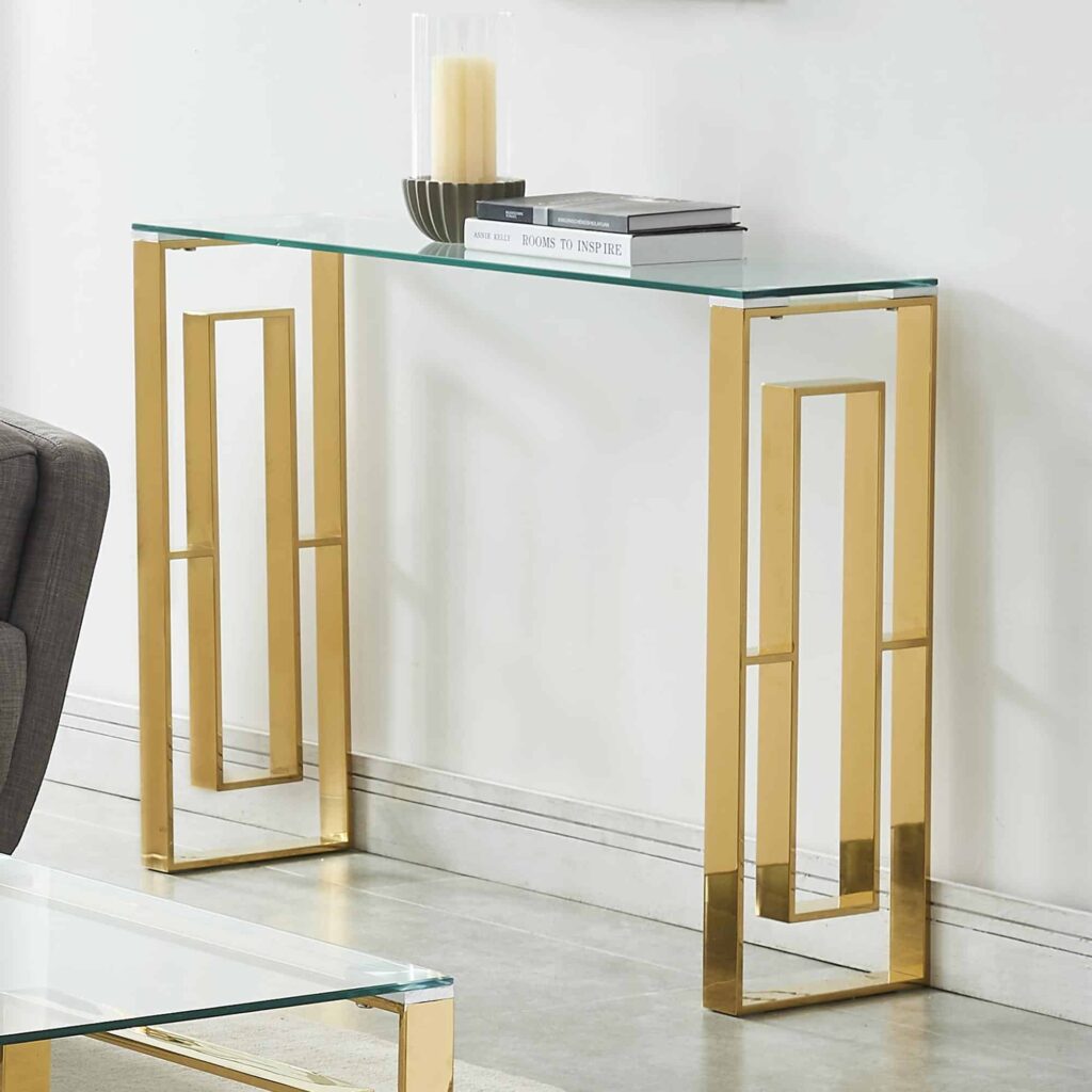 Eros Console/Desk in Gold - Image 2