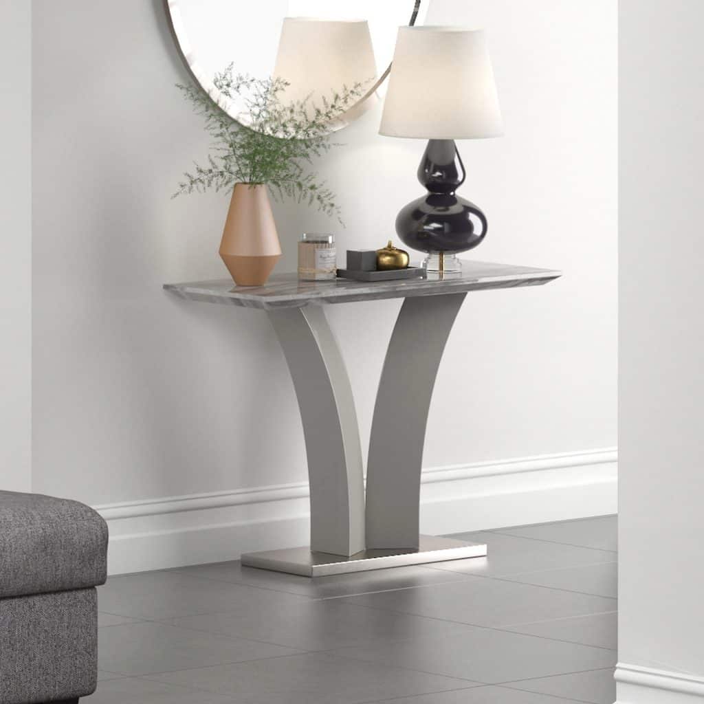 Napoli Console Table in Light Grey - Image 2