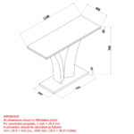Napoli Console Table in Light Grey 502-545GY 502 545GY LD
