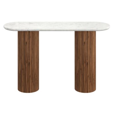 Jilsa Console Table in Walnut & White 502-551WAL 502 551WAL 2