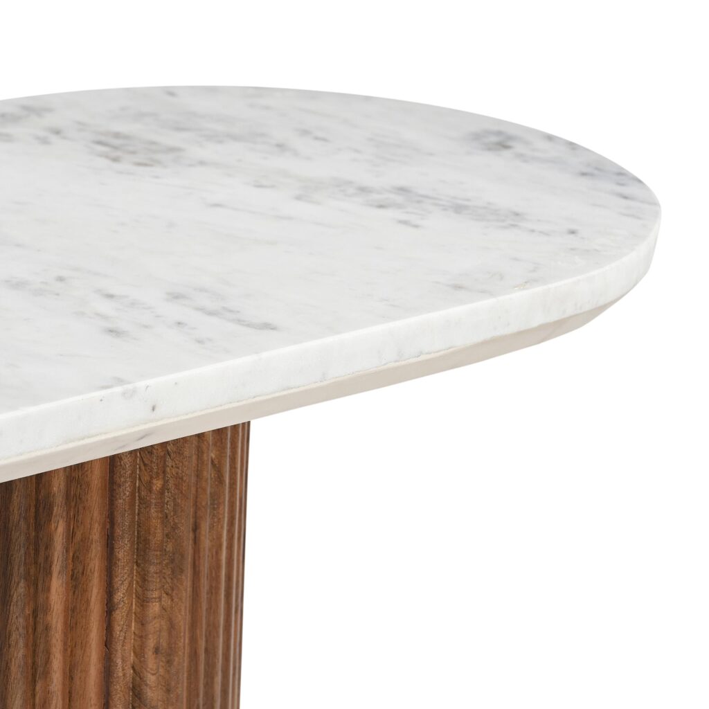 Jilsa Console Table in Walnut & White - Image 5