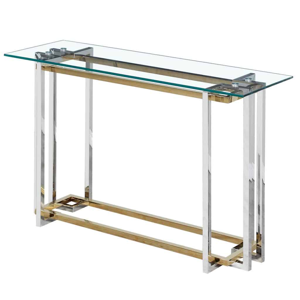 Florina Console Table in Silver and Gold 502-561CH 502 561CH