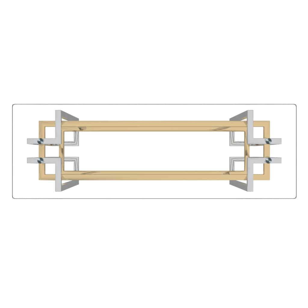 Florina Console Table in Silver and Gold - Image 5