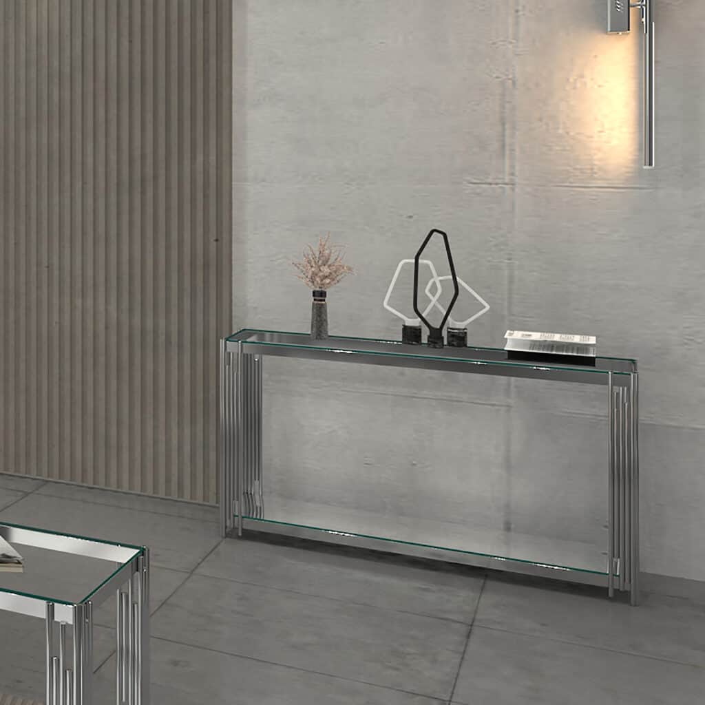 Estrel Console Table in Silver - Image 2