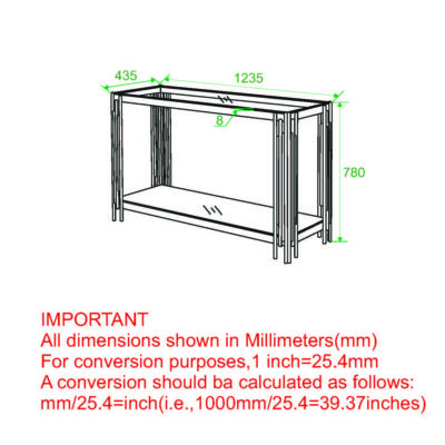 Estrel Console Table in Silver 502-630CH 502 630CH LD