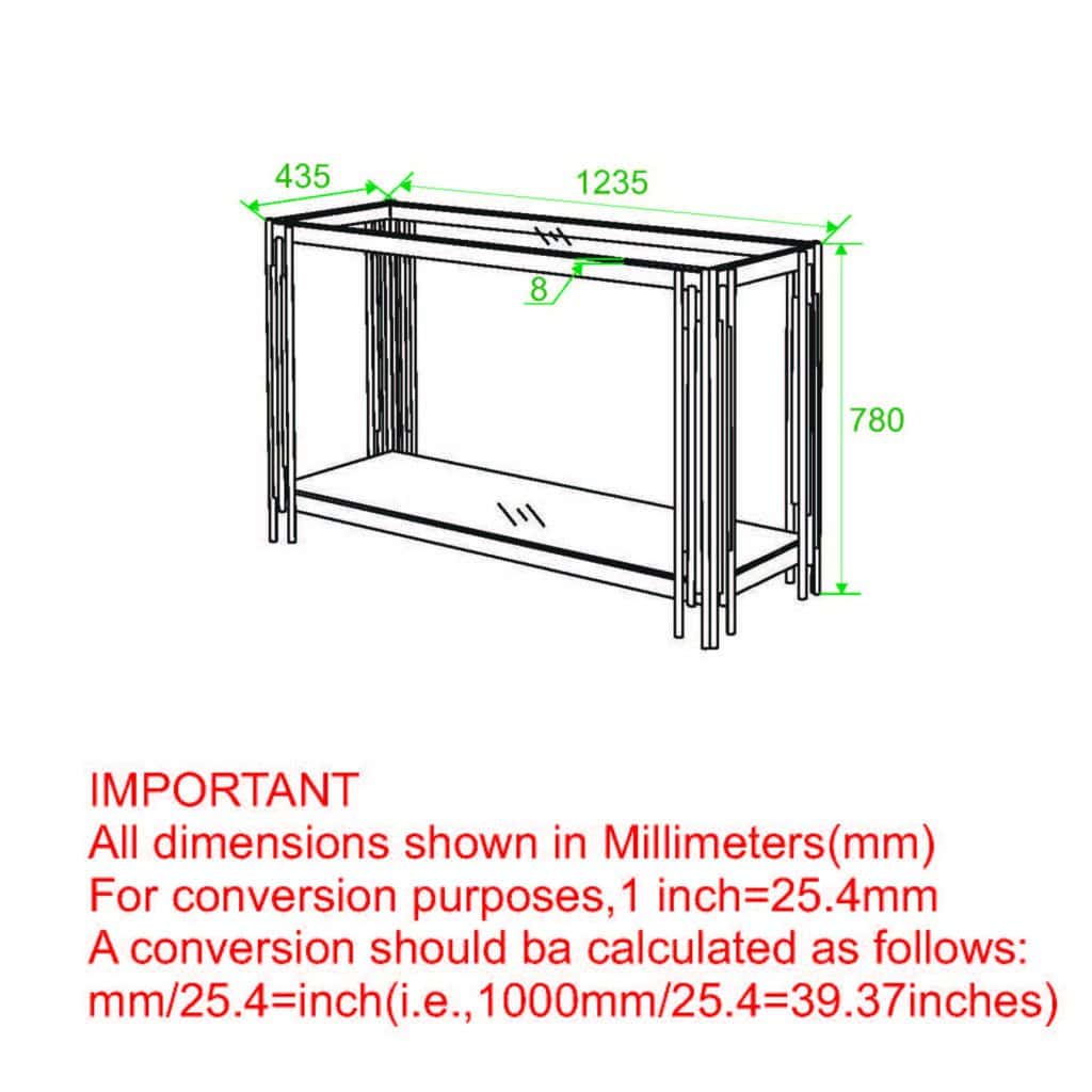 Estrel Console Table in Gold - Image 8