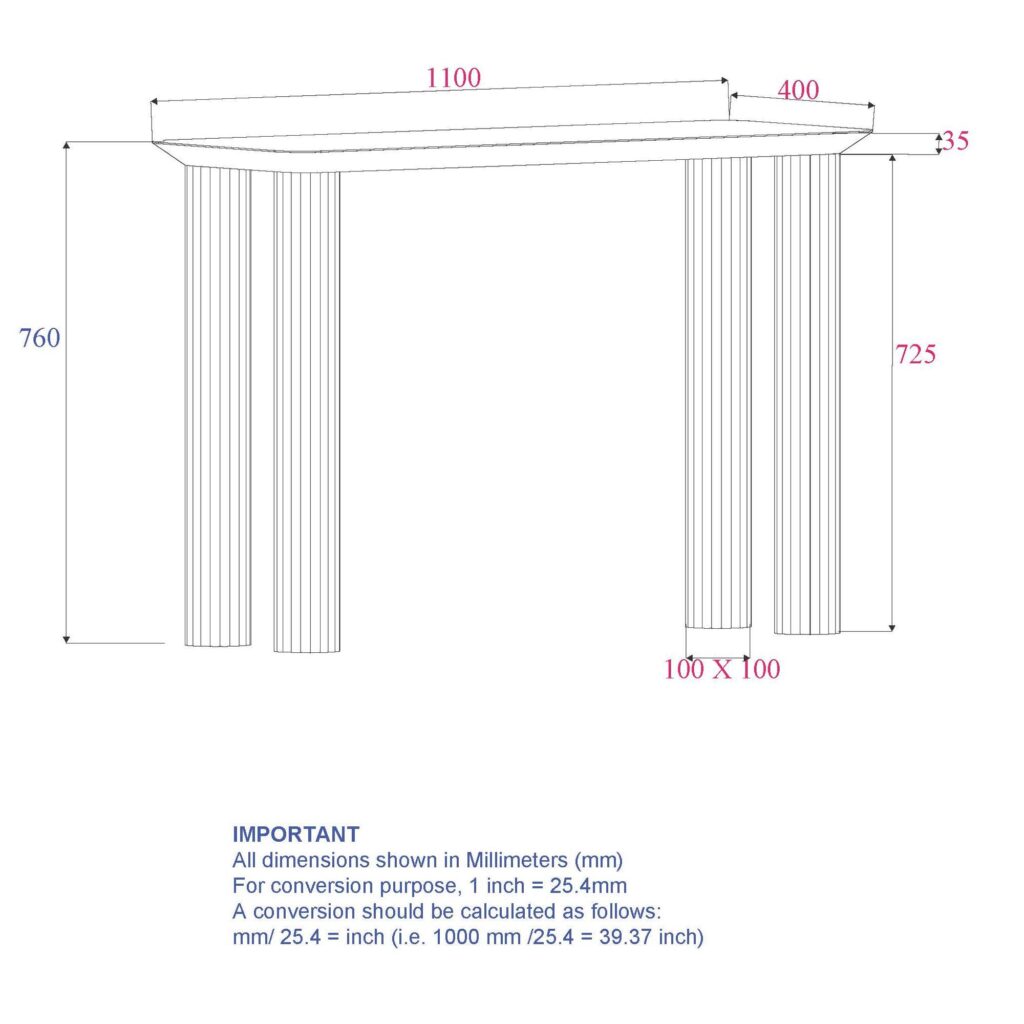 Sangra Console Table in Natural - Image 8