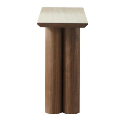 Seaton Console Table, 47.25" in Walnut and Travertine 502-759WAL 502 759WAL 3