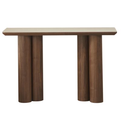 Seaton Console Table, 47.25" in Walnut and Travertine 502-759WAL 502 759WAL 4