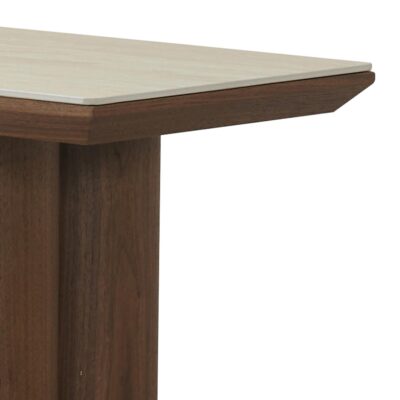 Seaton Console Table, 47.25" in Walnut and Travertine 502-759WAL 502 759WAL 5