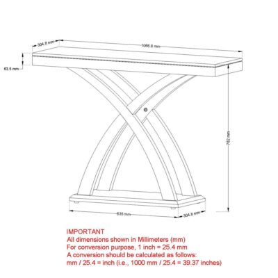 Lavina Console Table, 42" in Walnut 502-771WAL 502 771WAL LD