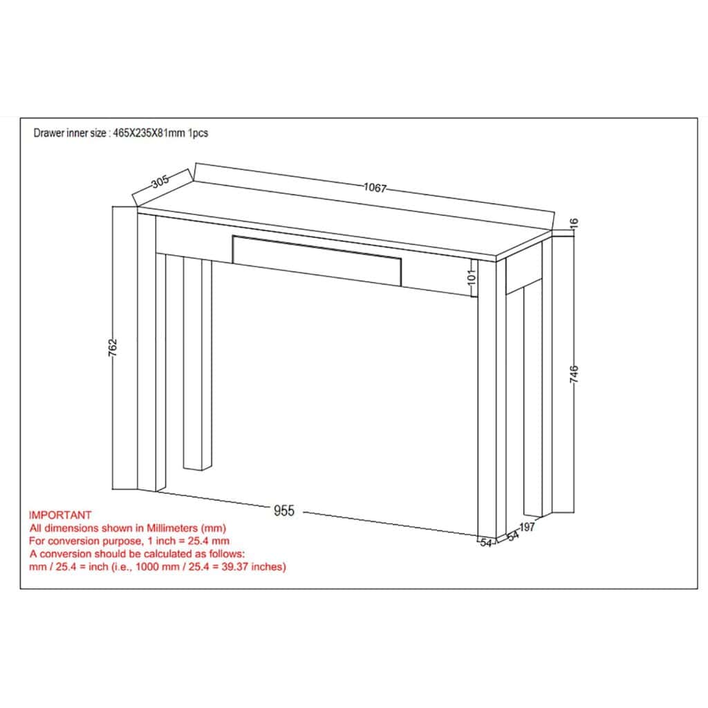 Idris Console/Desk in Dark Sheesham - Image 8