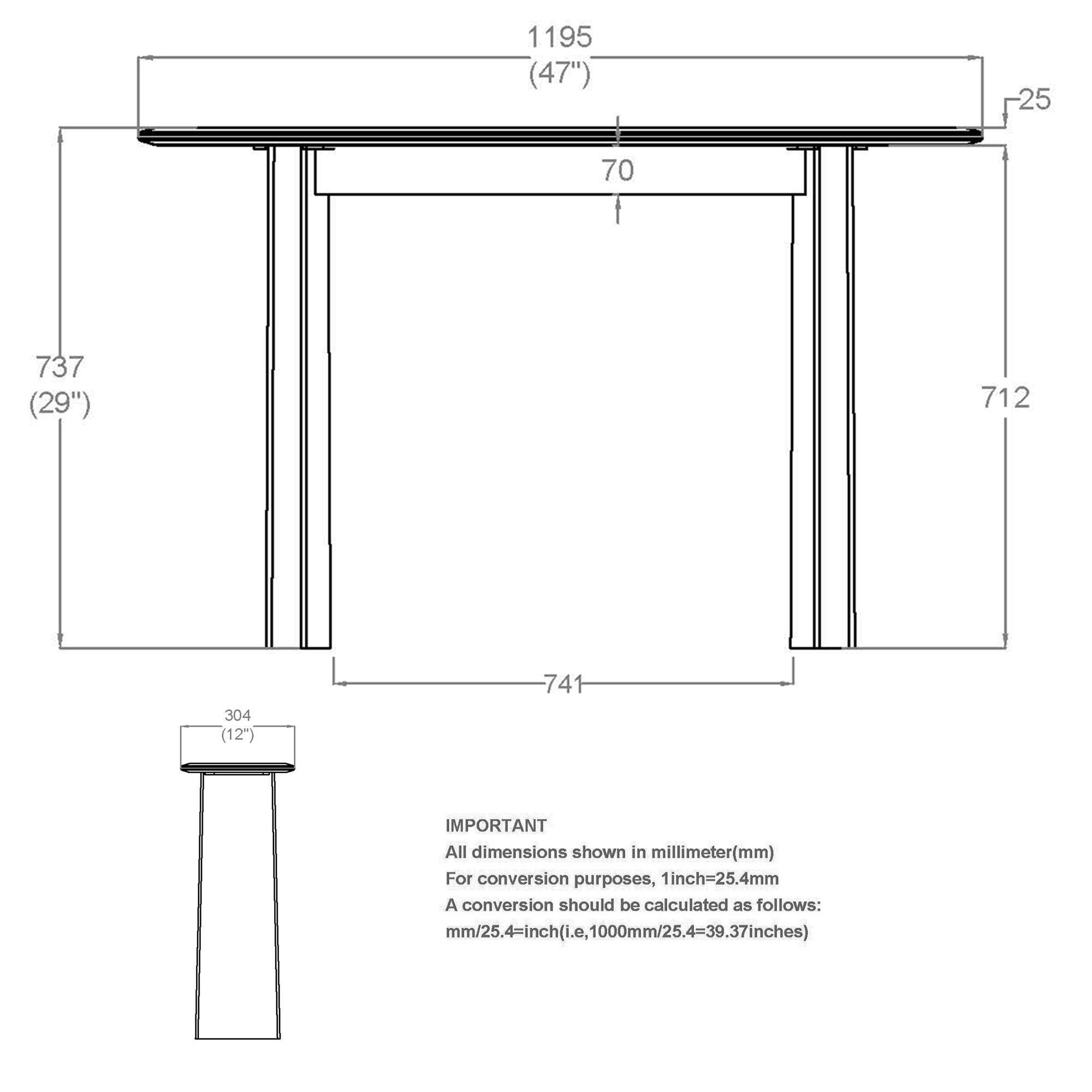 Bazul Console Table, 47" in Mocha 8 Bazul Console Table, 47" in Mocha - Image 8